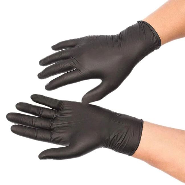 Nitrile Powder Free Gloves Black M x 100