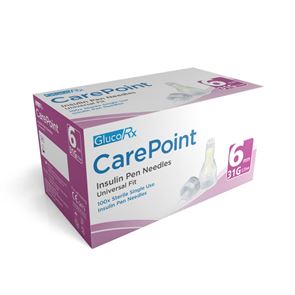 Carepoint Pen Needles 31G x 6mm x100