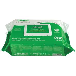 Clinell Universal Sanitising Wipes x 200