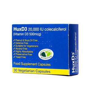Hux D3 Colecalciferol Caps 20,000IU x 30