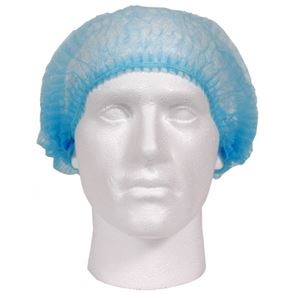 Pleated Mob Caps Blue - pack of 100