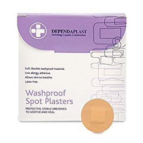 Unperforated Washproof Spot Plasters 2.2cm x100